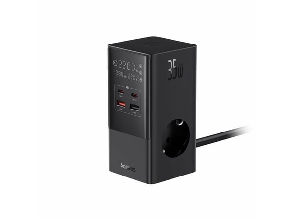 Baseus PowerCombo Tower, Innendørs, AC, Sort