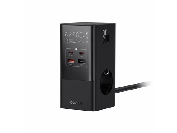 Baseus PowerCombo Tower, Innendørs, AC, Sort