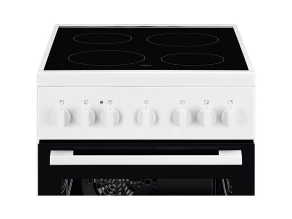 Electrolux LKR500066W, Frittstående komfyr, Svart, Hvit, Rotasjon, Hvit, Bunn, Keramisk