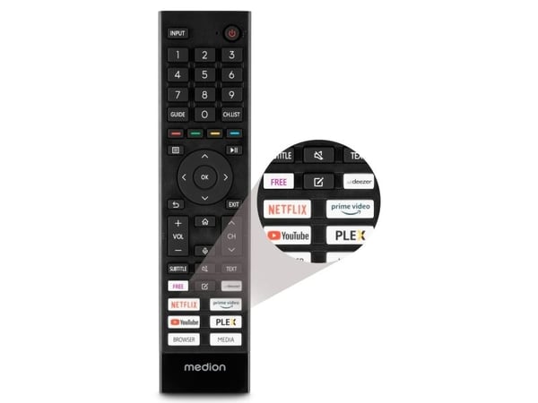 MEDION LIFE X15517 (MD 31642), 139,7 cm (55"), 3840 x 2160 piksler, LCD, Smart TV, Wi-Fi, Svart