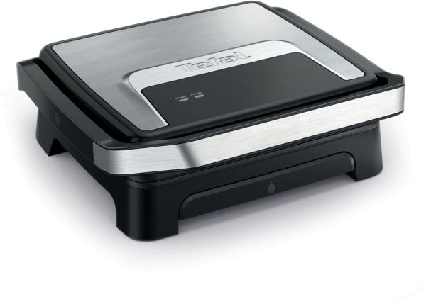 Tefal Inicio Classic Inox GC271D10, musta, Ruostumaton teräs, Suorakulmainen, Ritilä, 290 x 260 mm, 1 alue(tta), Saranakansi