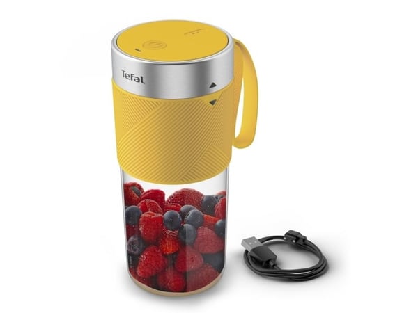 Tefal Lightmix BL1C0230, Bärbar mixer, 0,3 l, Rostfritt stål, Transparent, Gul