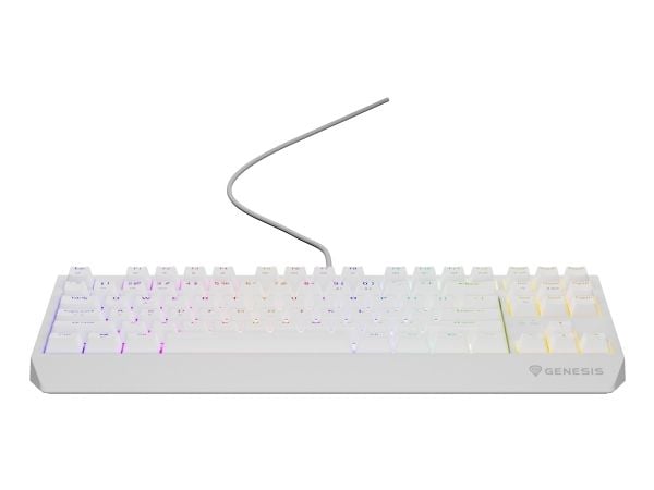 GENESIS Thor 230 TKL, Koblet med ledninger (ikke trådløs), USB, Mekanisk nøkkelbryter, QWERTY, RGB LED, Hvit