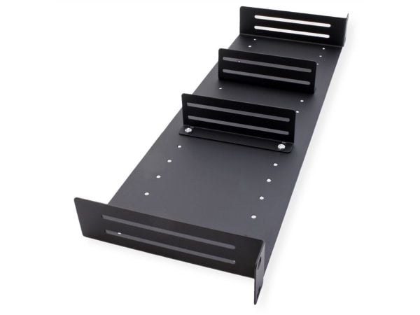 VALUE 19" hylle med 2 justerbare skillevegger, 1 U, svart (26.99.0341)