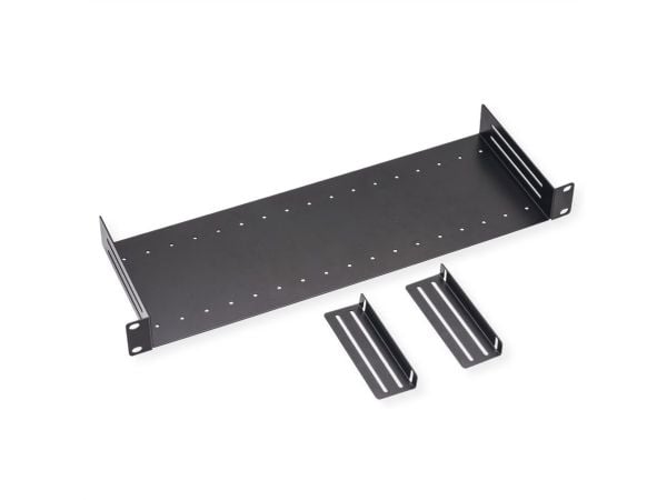 VALUE 19" hylle med 2 justerbare skillevegger, 1 U, svart (26.99.0341)