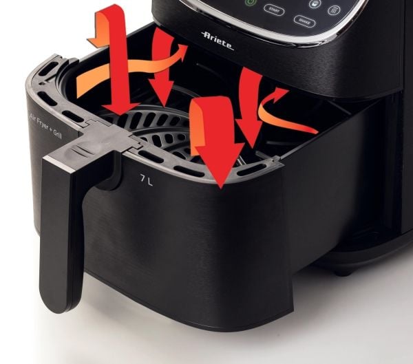 Ariete 4627/00, Varmluftsfrityr, 7 l, 2,8 kg, 35 °C, 200 °C, Single/enkelt