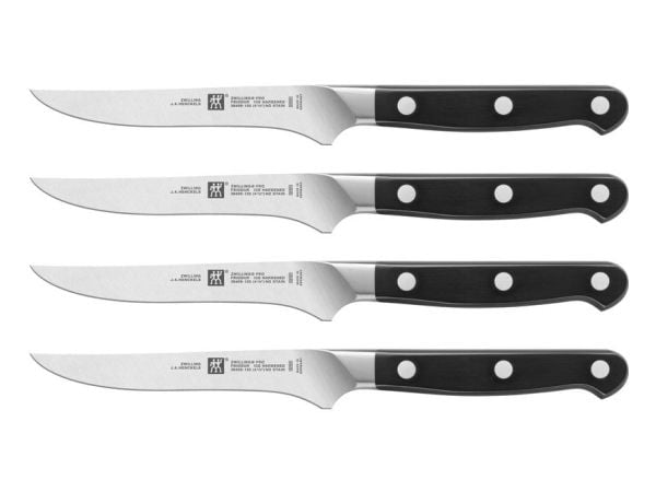ZWILLING Pro, Knivuppsättning, Rostfritt stål, Plast, Svart, 4 styck