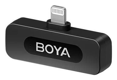 BOYA BY-V2 (V2.0), Fastklämbar mikrofon, 20 - 16000 hz, 80 dB, Trådlös, Lightning, 100 m