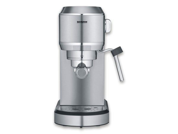 Severin Newspresa KA 5997, Espressomaskin, 1 l, Malt kaffe, 1350 W, Svart, Børstet stål, Kromfarget