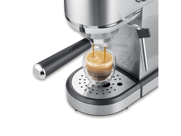 Severin Newspresa KA 5997, Espressomaskin, 1 l, Malt kaffe, 1350 W, Svart, Børstet stål, Kromfarget