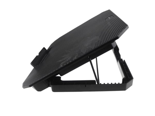 Techly ICOOL-CP11TY, Kannettavan tietokoneen teline, Musta, 43,2 cm (17"), 2 kpl, 14 cm, USB 2.0