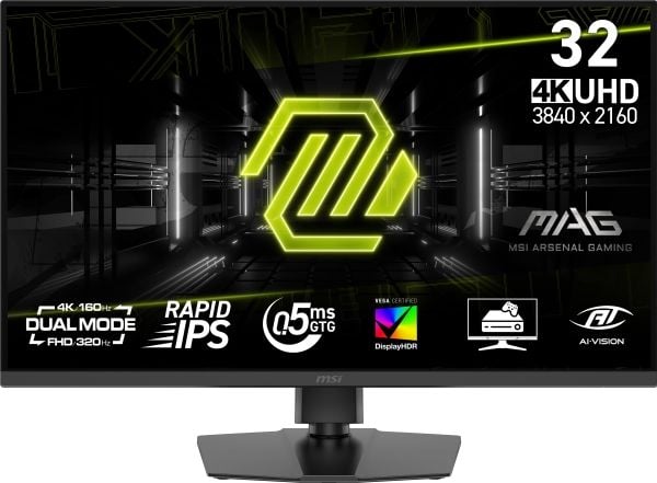 MSI MAG 322URDF E16 - LED-skjerm - gaming - 32" (31.5" synlig) - 3840 x 2160 UHD @ 320 Hz - Fast IPS - 450 cd/m² - 1000:1 - DisplayHDR 400 - 0.5 ms...