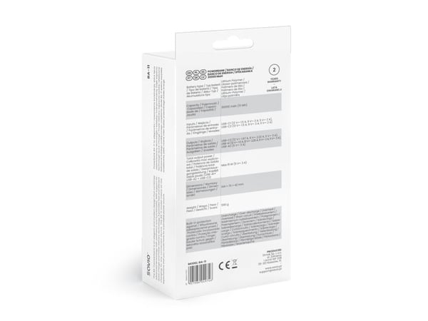 Savio BA-11, 3000 mAh, Lithium-Ion (Li-Ion), 3,7 V, Hvit