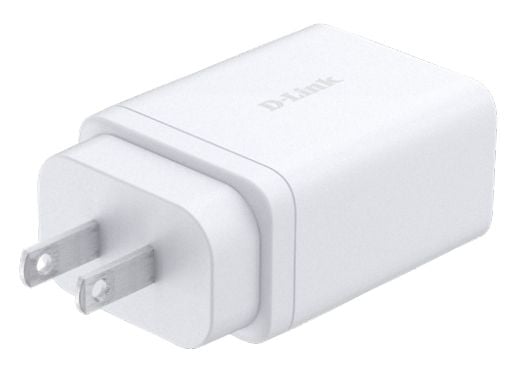 D-Link DCP-651 - Strømadapter - GaN - 65 watt - 5 A - PD 3.0, QC 4.0 - 3 utgangskontakter (2 x USB-C, USB-type A)
