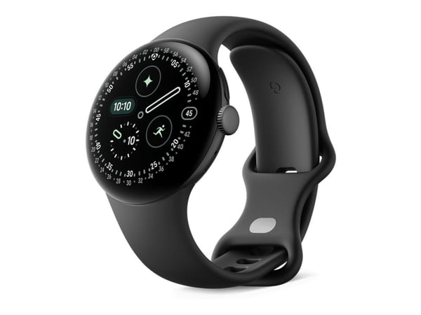 Google Pixel Watch 4 - 41 mm - mattsvart aluminium - smartklokke med aktivt bånd - fluorelastomer med myk berøringsoverflate - obsidian - båndbredd...