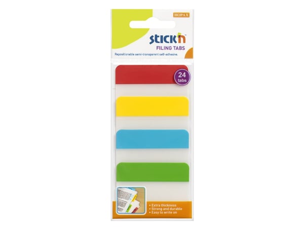 Indexflikar 38x51 mm 24 flikar i assorterade färger