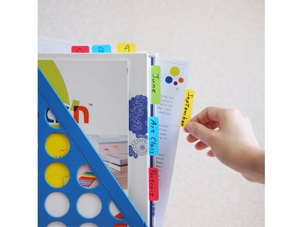 Indexflikar 38x51 mm 24 flikar i assorterade färger