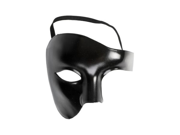 Svart fantom halvmask