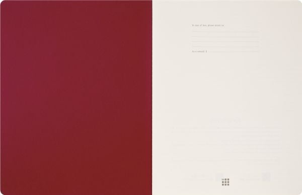 Student cahier blank XXL röd