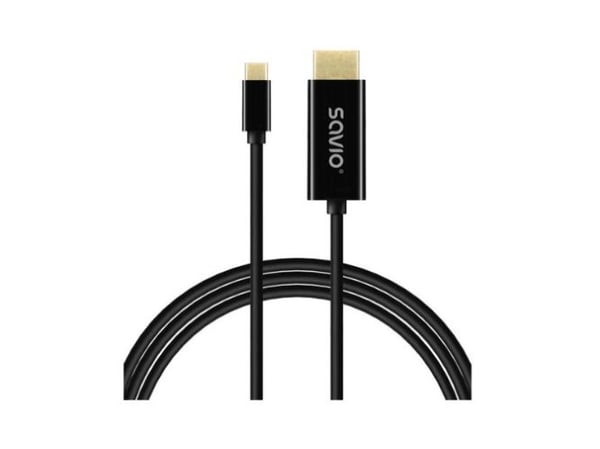 SAVIO CL-190 USB-C til HDMI-kabel, 30 Hz, 1 m, plast