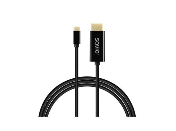 Savio kaapelit usb-c do hdmi cl-191 30hz, 2m muovi