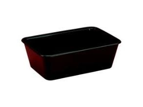 Tarjotin 750 ml L175 x L120 x K52 mm Nuudelitarjotin mikroaaltouuniin PP Musta,50 kpl/ps - (50 kpl)