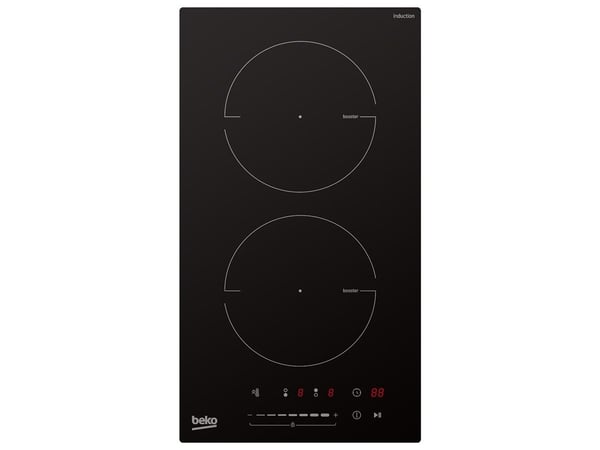 Beko HDI 32400 TO - Induksjonskomfyrtopp - 2 plater - bredde: 28.8 cm - dybde: 52 cm - svart