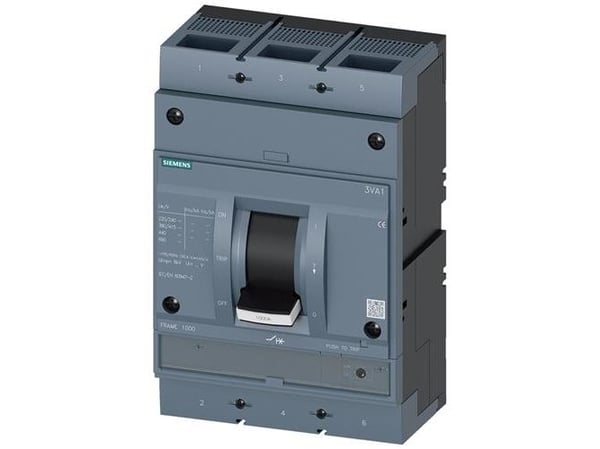 Siemens 3VA1580-7MH32-0AA0 Strömbrytare 1 st Inställningsområde (ström): 800 A (max) Kopplingsspänning (max): 690 V/AC (B x H x D) 210 x 320 x 120 mm