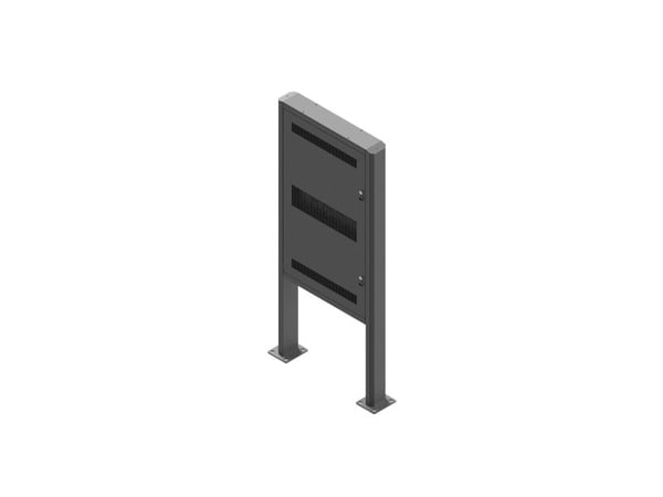 EDBAK POK101 - Innhegning - kioskstil - for digital skilt display - stål, metall - svart - skjermstørrelse: 55" - gulvmonterbar
