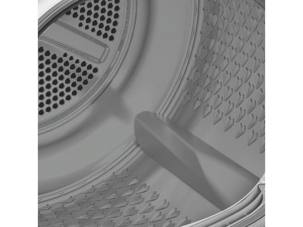 Beko B3T68230, Frittstående, Frontmatet, Varme pumpe, Hvit, Rotasjon, Rustfritt stål