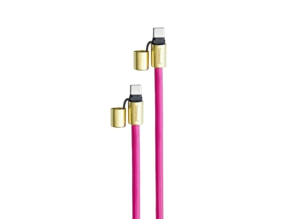 Intenso Handykette als Lade- + Datenkabel USB-C bis 1,65m neon pink, 1,65 m, USB C, USB C, Rosa