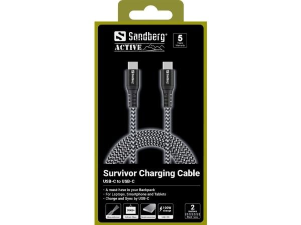 Survivor USB-C Cable 2M 100W Survivor USB-C Cable 2M 100W