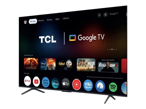TCL 65T8C - 65" Diagonalklasse (64.5" synlig) - T8C Series LED-bakgrunnsbelyst LCD TV - QLED - Smart TV - Google TV - 4K UHD (2160p) 3840 x 2160 - ...