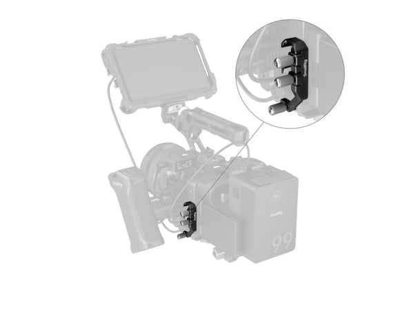 SmallRig 5592, Kabelklemme, Sort, Aluminium, Rustfritt stål, USB-C & MULTI Cable Clamp x 1 Guarantee Card x 1, Cages for Sony FX2, 54,5 mm
