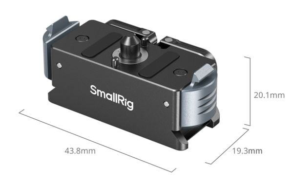 SmallRig 5437, Monteringsadapter, Svart, Aluminium, Silikon, Rustfritt stål, GoPro Hero Black 13, 19,2 mm, 20 mm