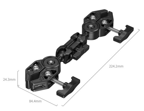 SmallRig 5453, Monteringsklämma, Svart, Gjuten aluminium, 1. Tubes / poles: 14–58mm / 0.5–2.3" in diameter 2. Flat surfaces: =58mm / 2.3" thickness...