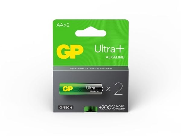 GP Alkaliparisto, AA (LR6), AA, 1.5V, GP, läpipainopakkaus, 2-pack, Ultra Plus