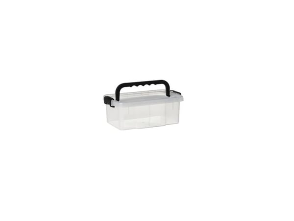Plast team förvaringsbox UNO BOX 11,5 liter transparent PP med lock svarta (12340800) 1 st