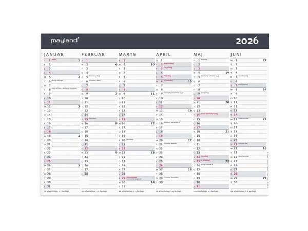 Kontorkalender Moderne A4 2026