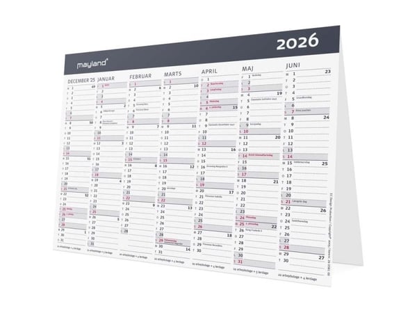 Kontor-bordkalender Moderne A5 2026