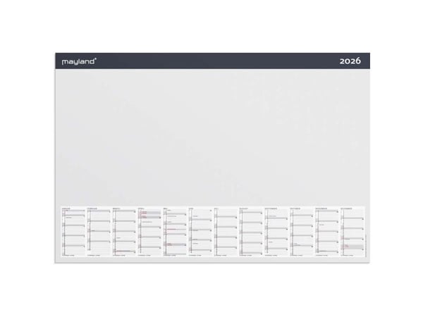 Mayland 16137000, Vegg, 20 sider, Grå, Årlig, 12 måned(er), 120 g/m²
