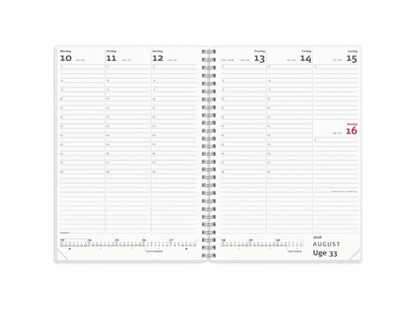A5 ugekalender højformat m/4 illu. PP-plast 2026