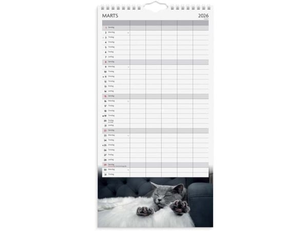Familiekalender Katte 2026