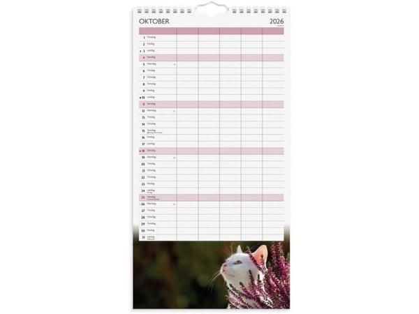 Familiekalender Katte 2026