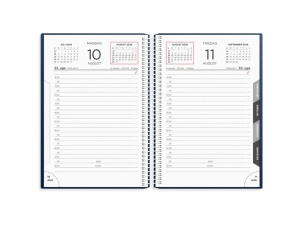 Dagkalender blå PP-plast 2026