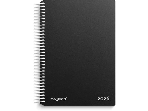 Dagkalender sort PP-plast 2026