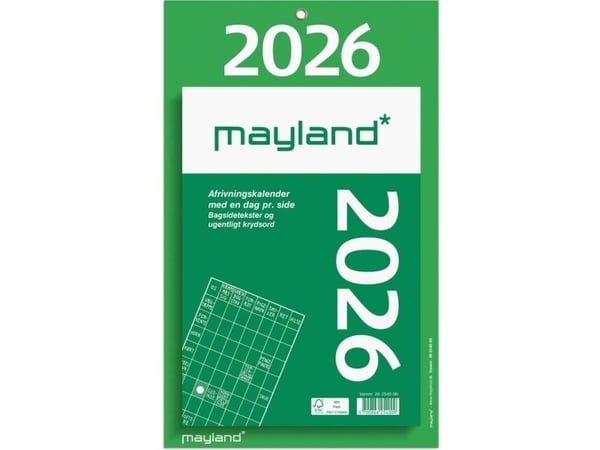 Mayland 26254000, Seinä, 734 sivua, Revittävä, Monivärinen, Päivä, 12 kuukautta