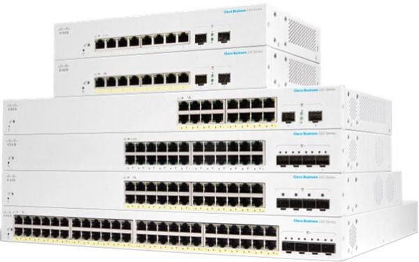 Cisco Business 220 Series CBS220-48P-4G - Switch - smart - 48 x 10/100/1000 (PoE+) + 4 x Gigabit SFP (opplink) - rackmonterbar - PoE+ (382 W) - gje...