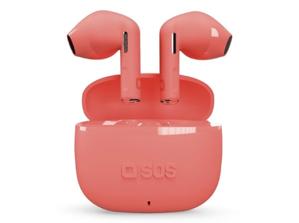SBS Go Pods, True Wireless Stereo (TWS), 20 - 20000 Hz, Samtaler/musikk, 50 g, Hodesett, Rød