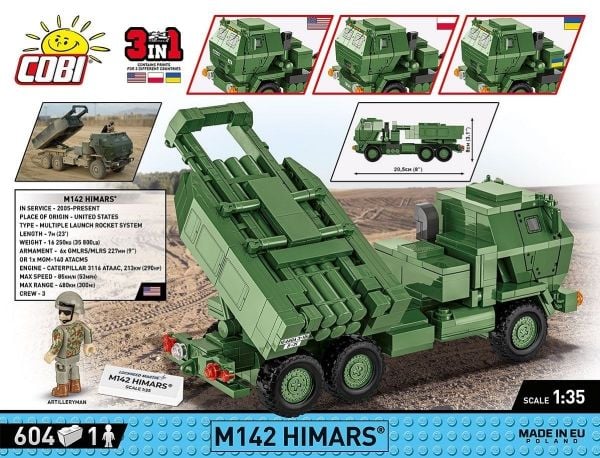COBI M142 Himars, Byggsats, 8 År, 604 styck